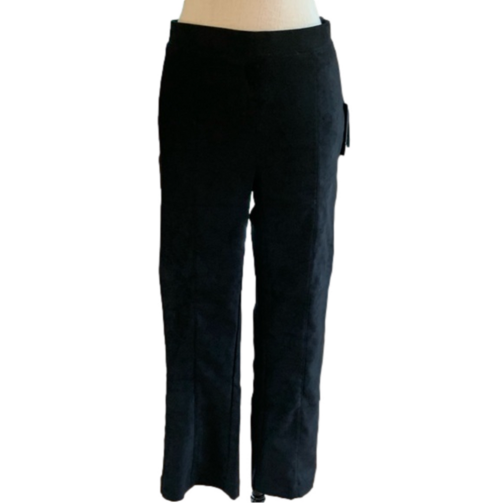 NYDJ sz 12 suede pull on slim boot elastic waist pants NWT